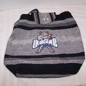 UTAH STATE " AGGIES " EMBROIDERED WOVEN BACK PACK #3517